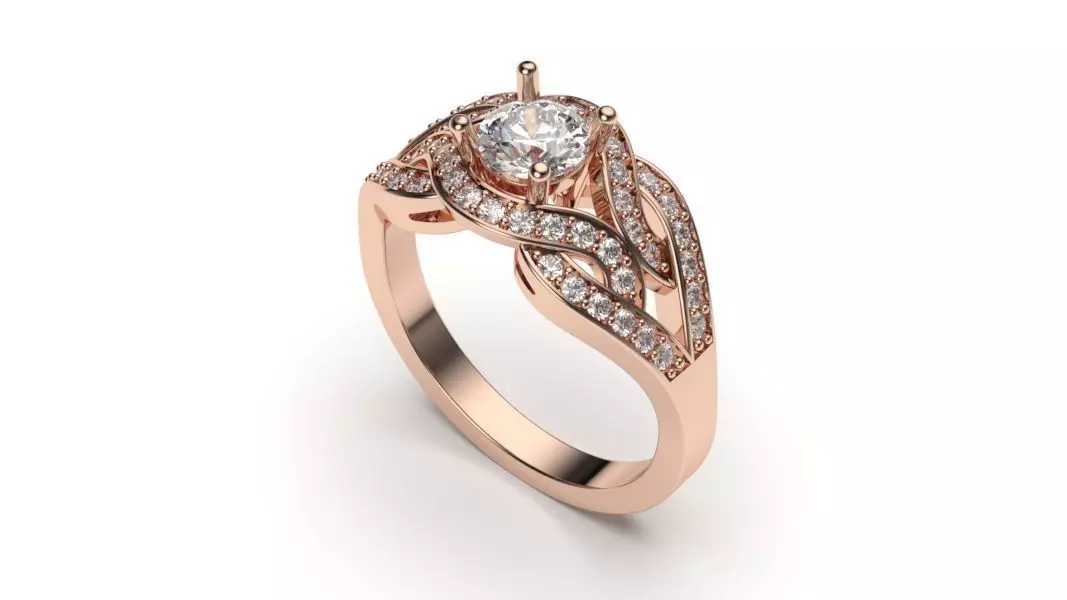 solitaire with ring sizes 8 part S24 3D print model