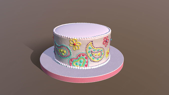 Paisley Cake 3D model