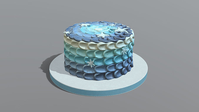 Frozen Buttercream Cake 3D model