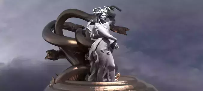 Medusa With Hydra statue 3D model