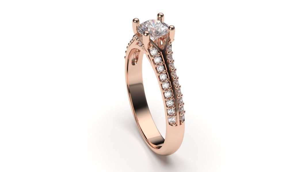 solitaire with ring sizes  8 part S29 3D print model_9
