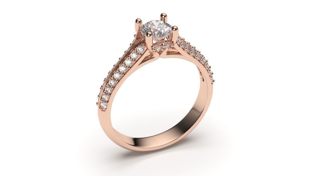 solitaire with ring sizes  8 part S29 3D print model_6