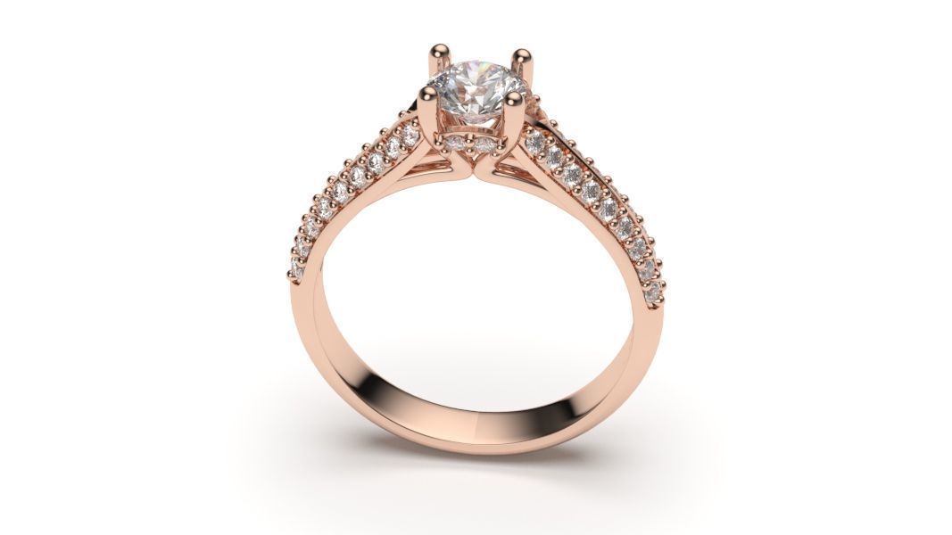 solitaire with ring sizes  8 part S29 3D print model_3