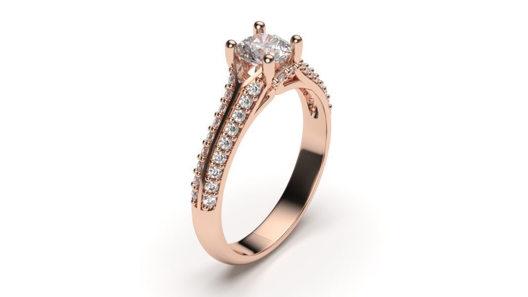 solitaire with ring sizes  8 part S29 3D print model_5