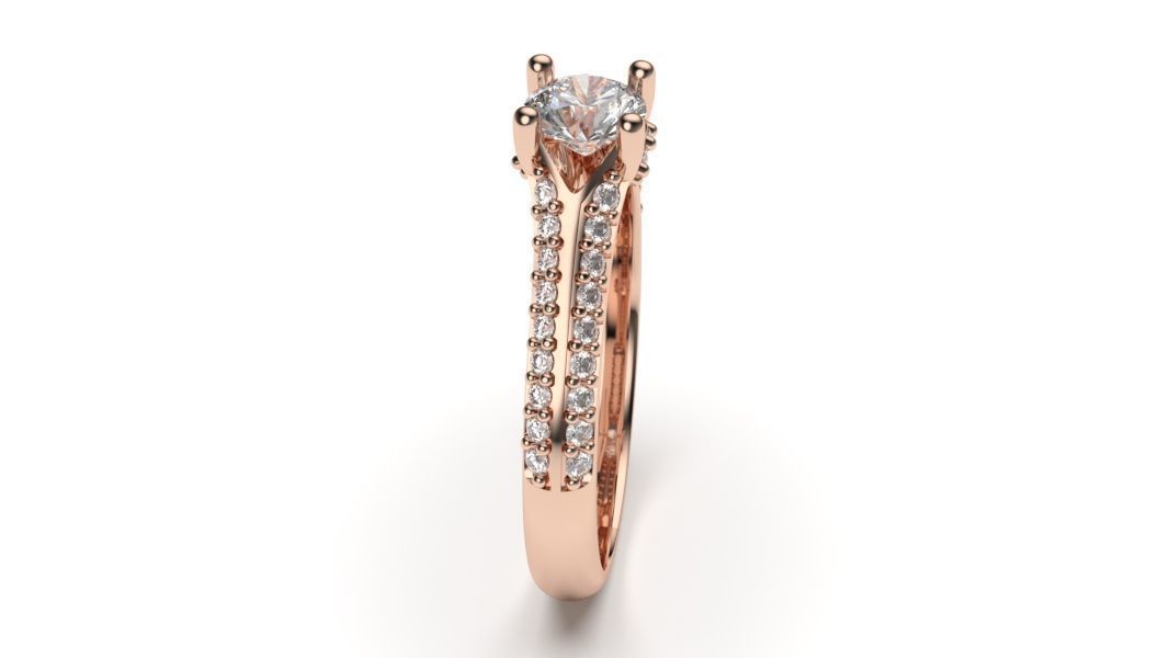 solitaire with ring sizes  8 part S29 3D print model_4