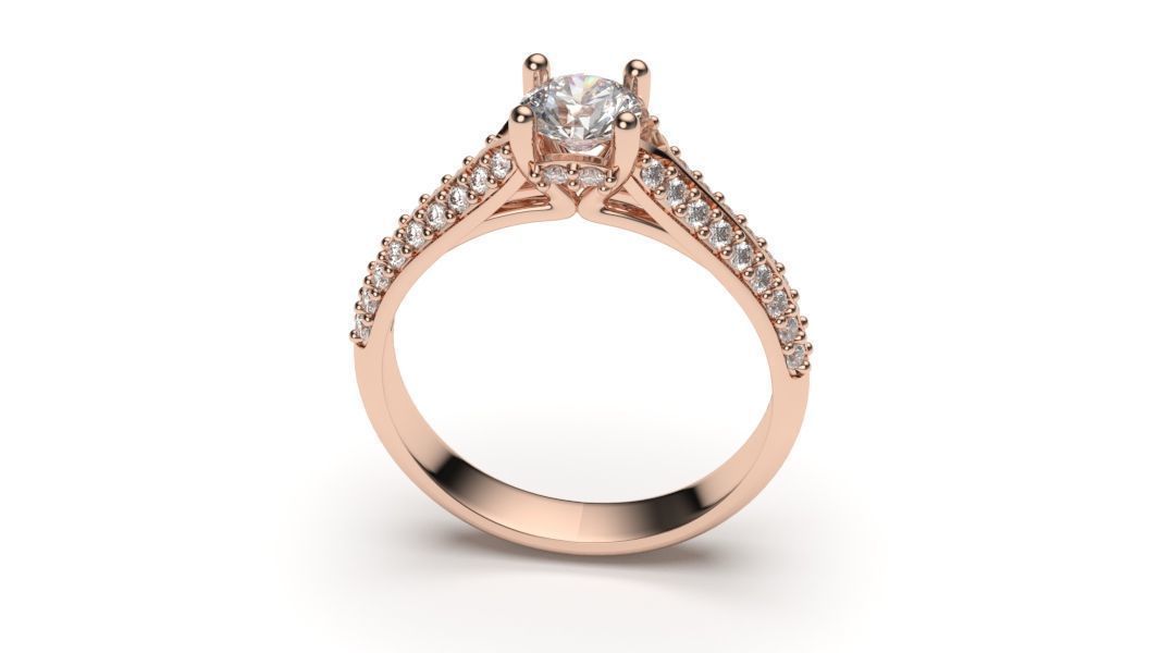 solitaire with ring sizes  8 part S29 3D print model_7