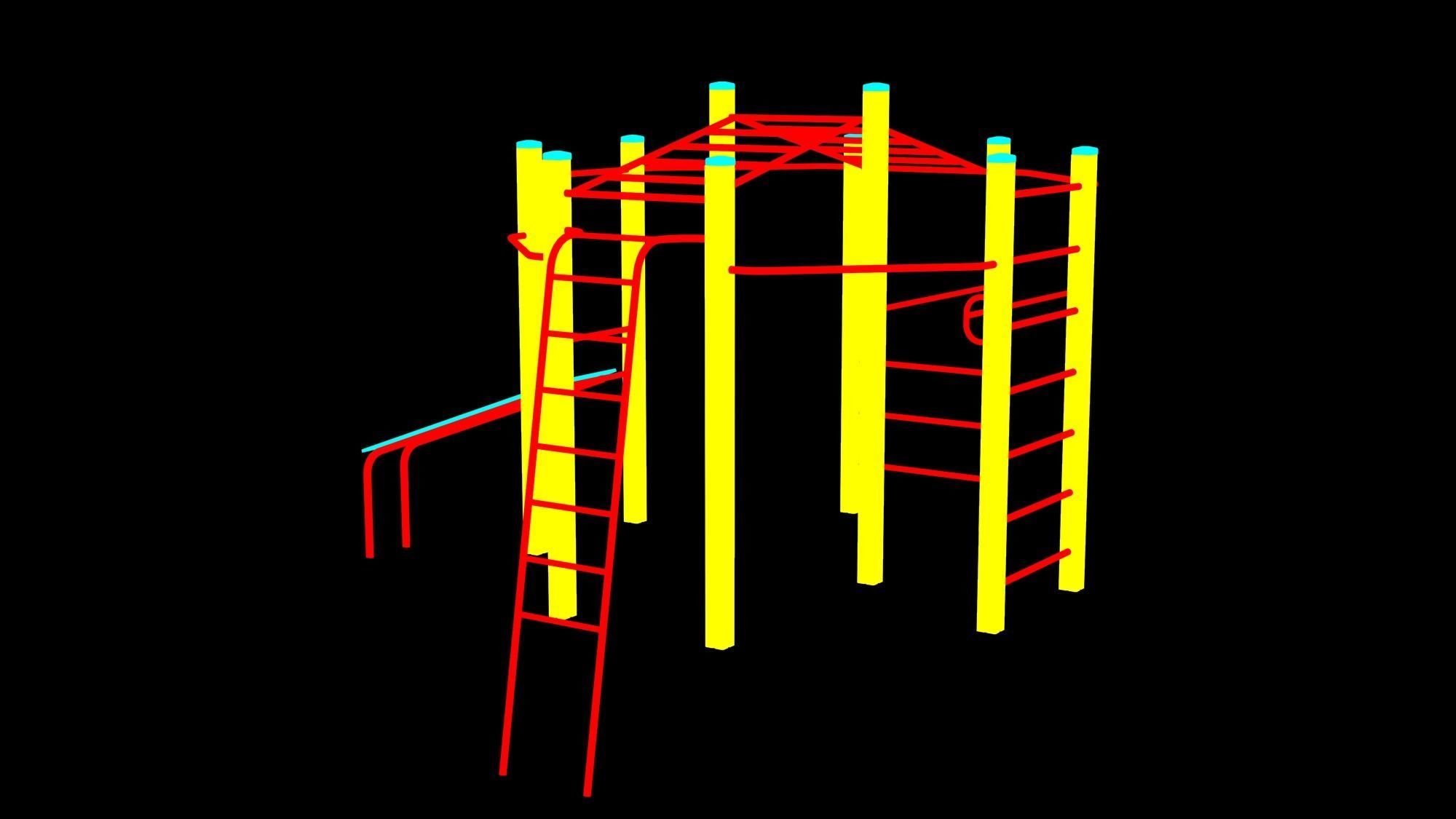 Playground for kids 3D model_10