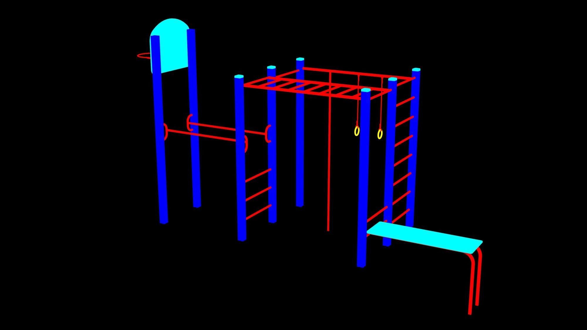 Playground for kids 3D model_11