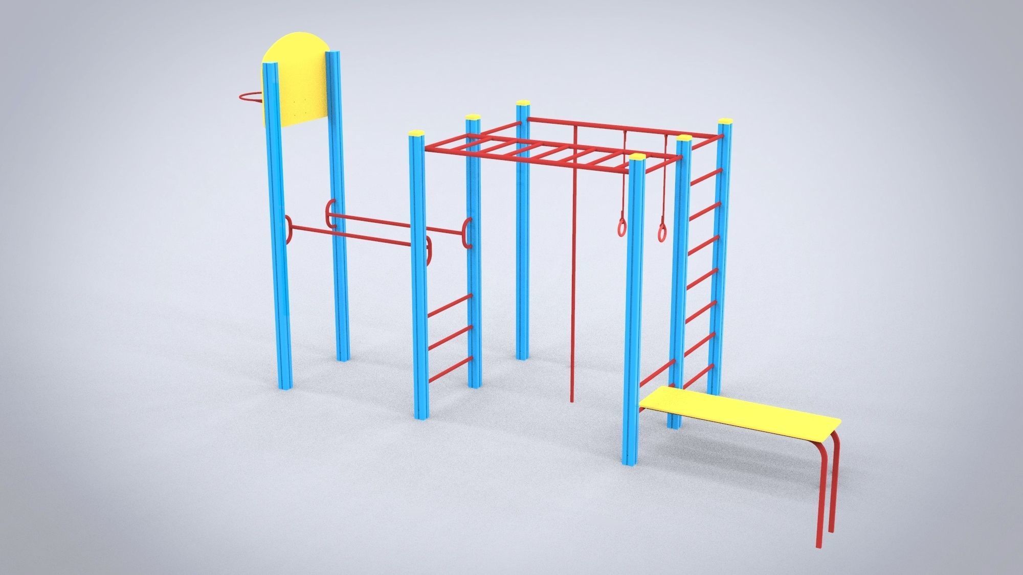 Playground for kids 3D model_4