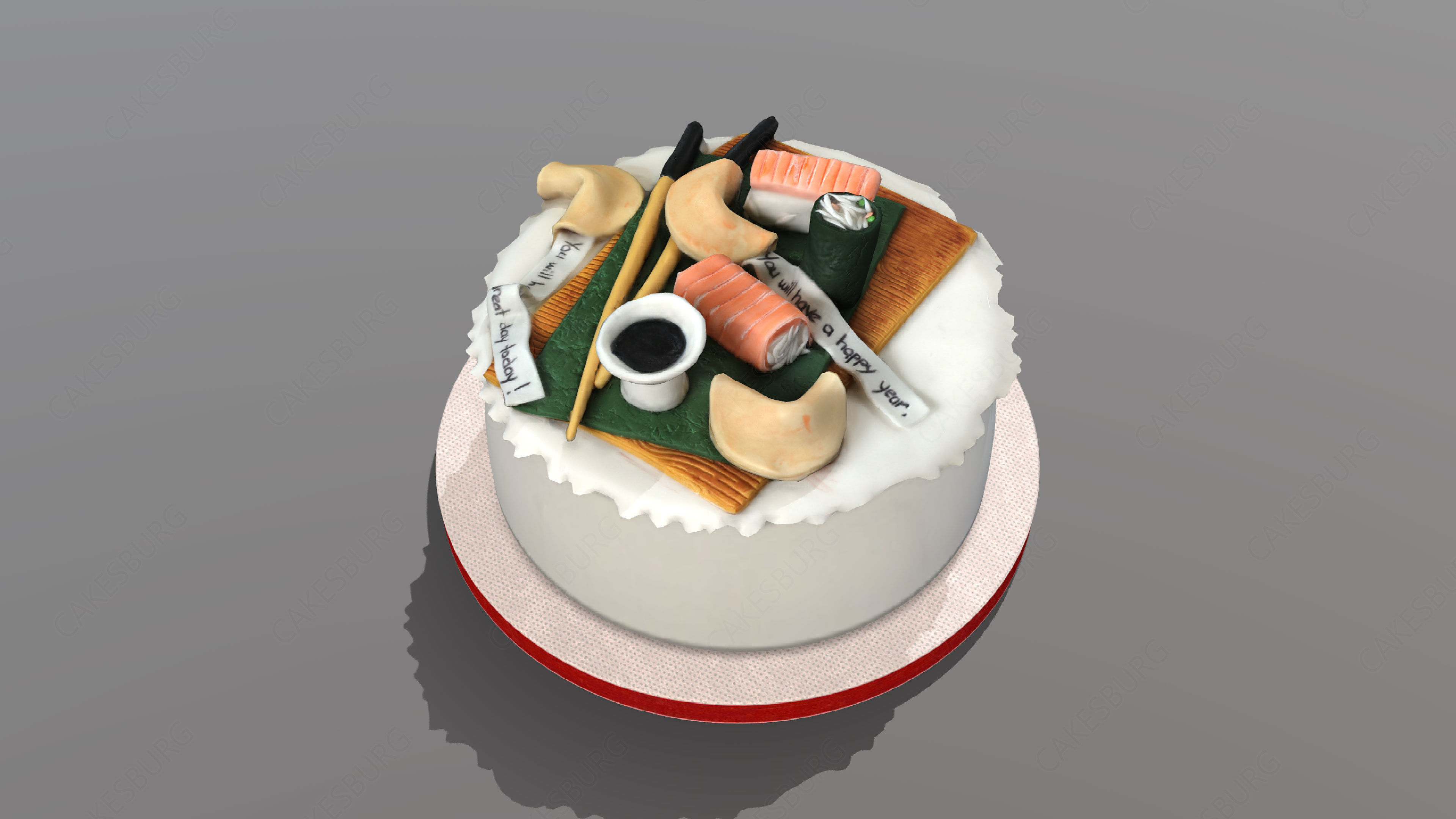 Sushi Cake 3D model_3