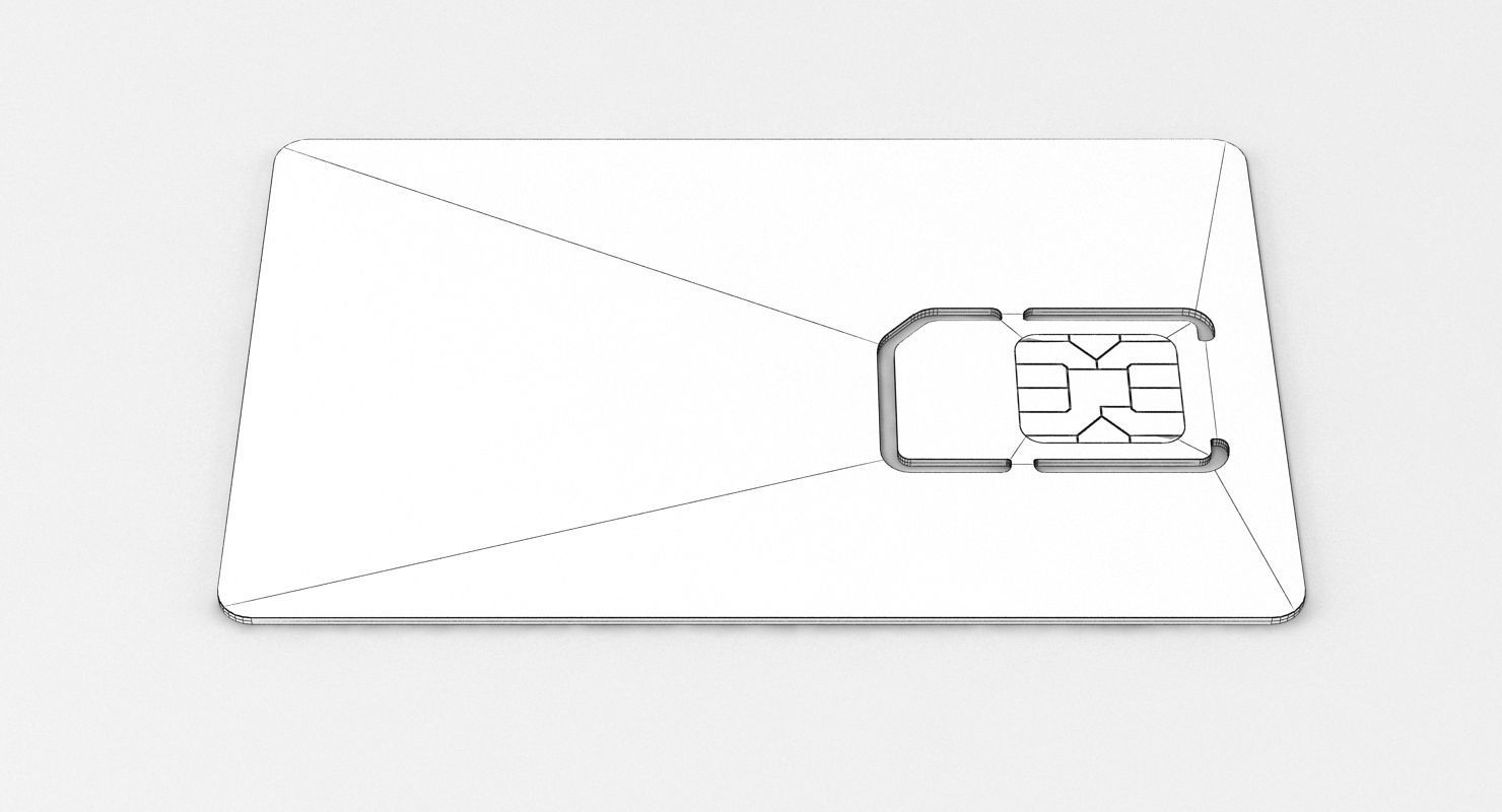 SIM Card 3D model_9