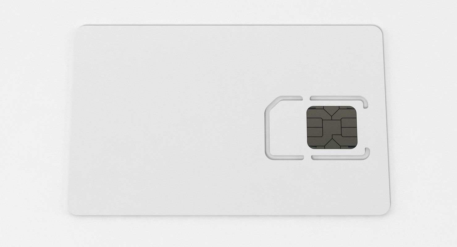 SIM Card 3D model_5