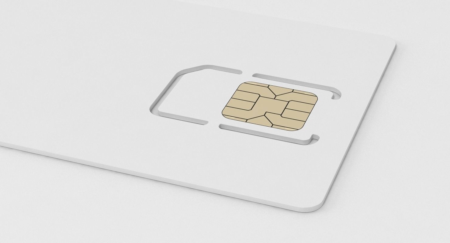 SIM Card 3D model_1