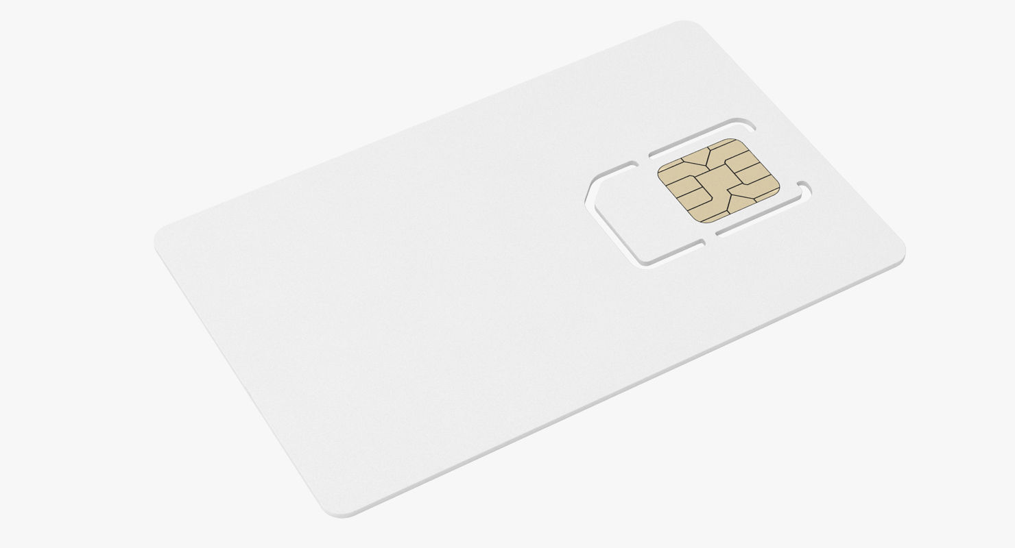 SIM Card 3D model_10