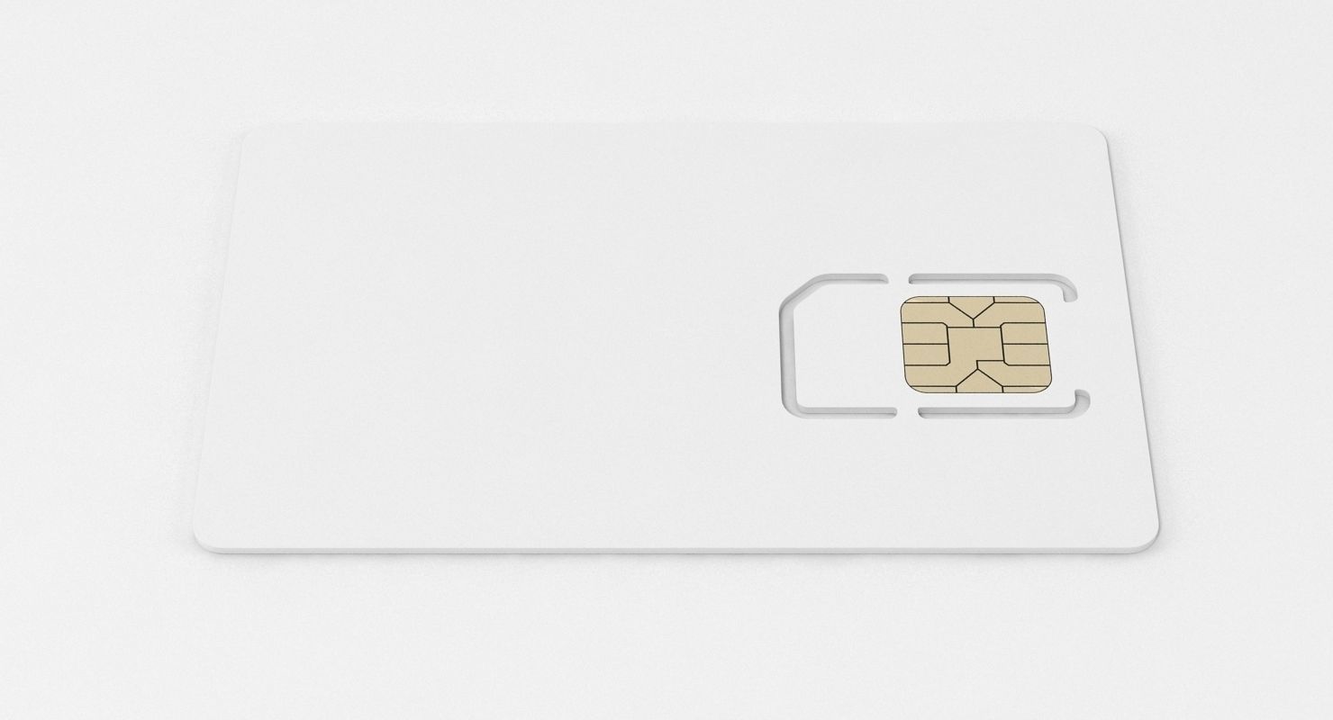 SIM Card 3D model_4