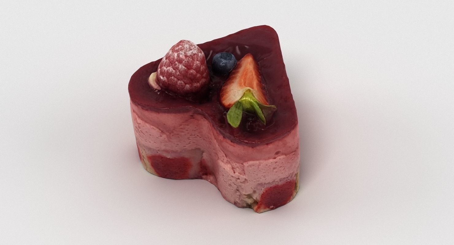 Heart Cake 005 3D model_4