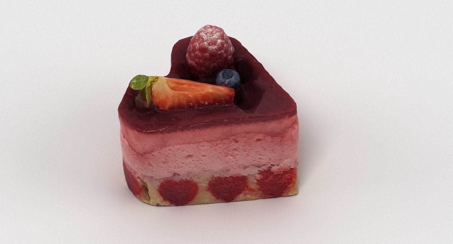 Heart Cake 005 3D model_2
