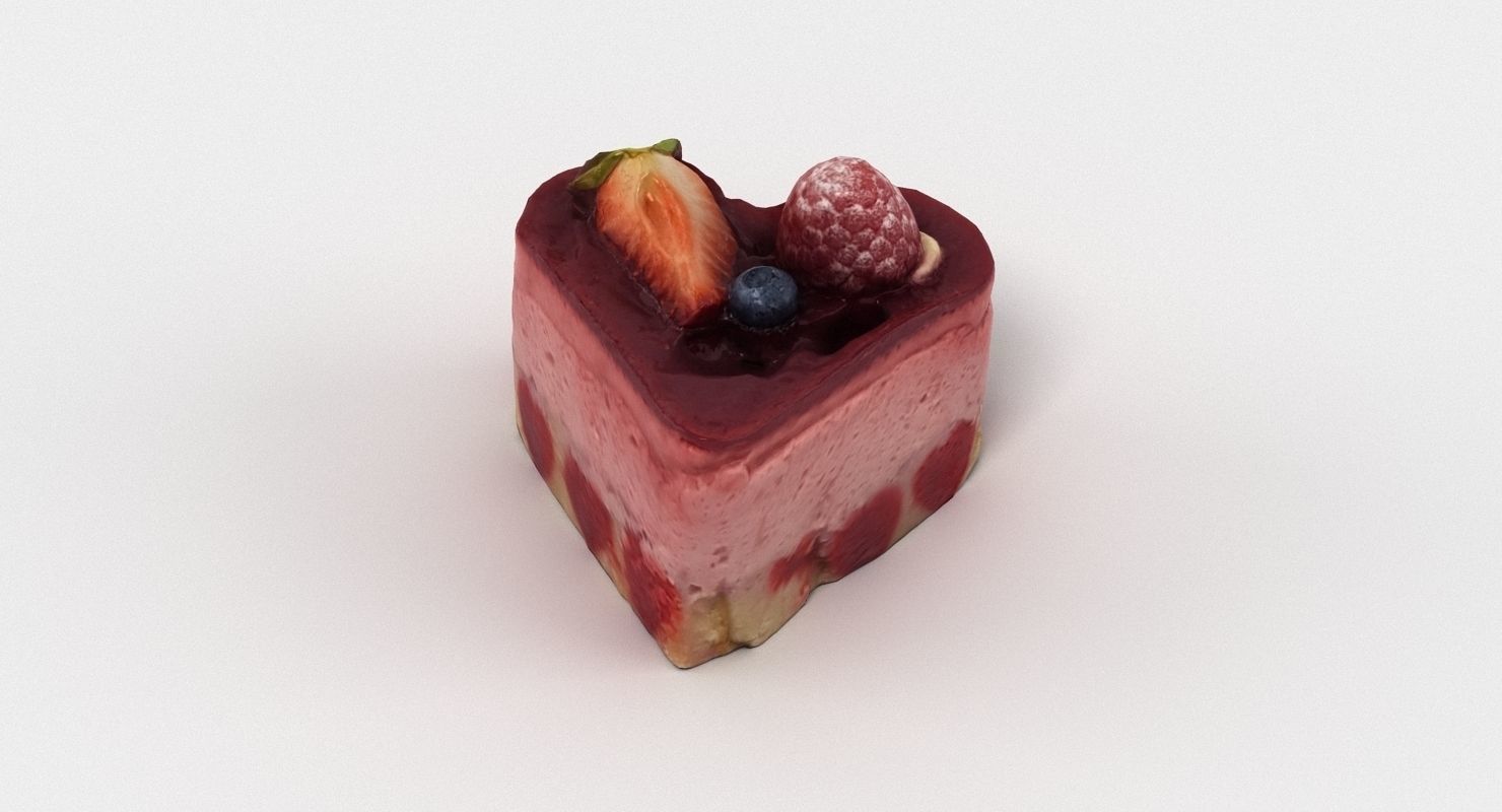 Heart Cake 005 3D model_9