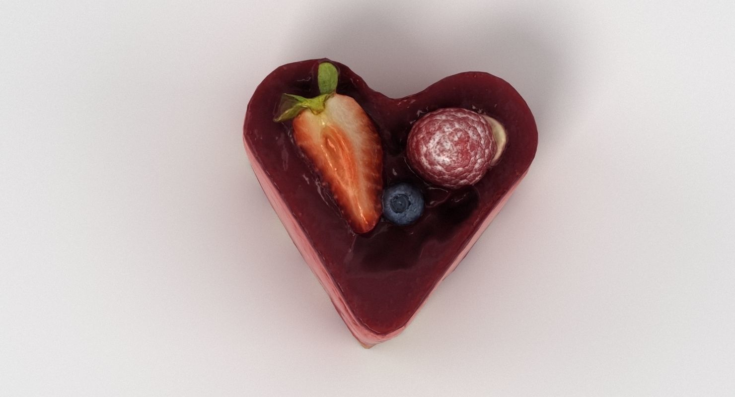 Heart Cake 005 3D model_8