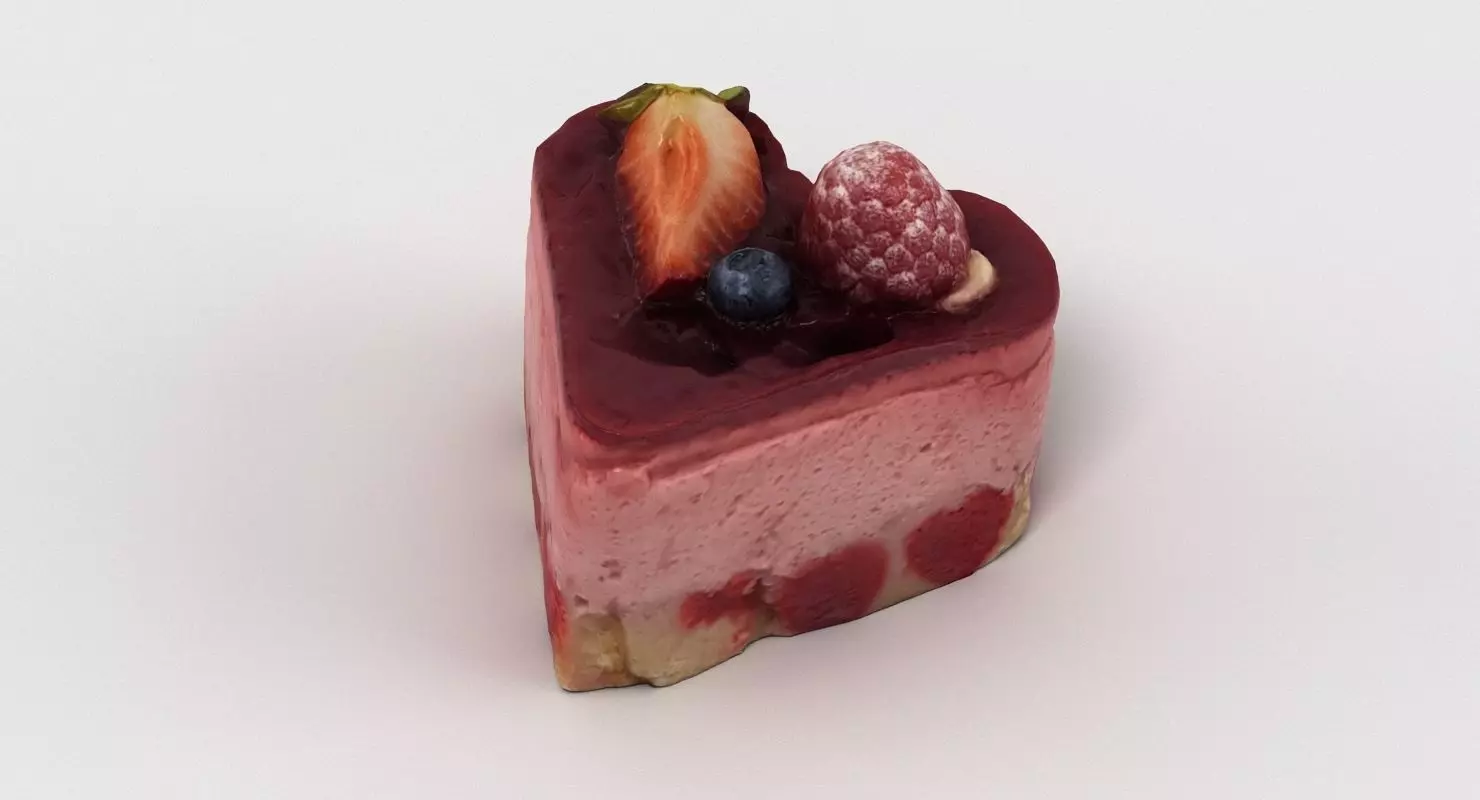 Heart Cake 005 3D model_0