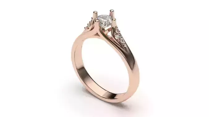 solitaire with ring sizes  8 part S33