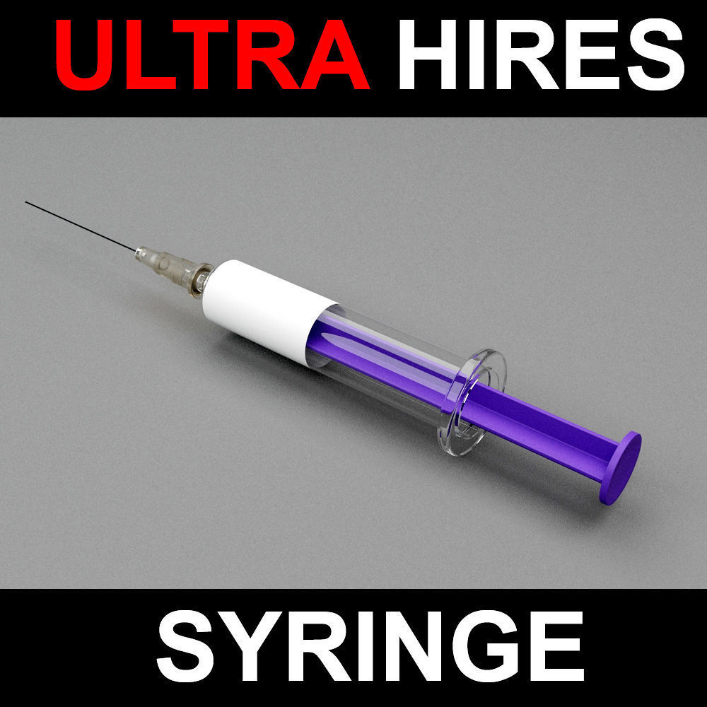 Syringe injection 3D model_14