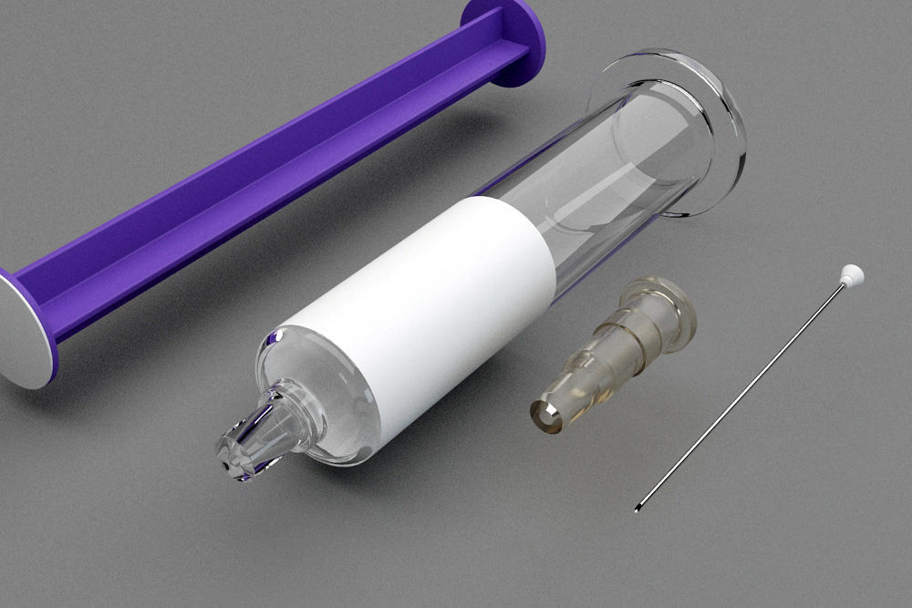 Syringe injection 3D model_2