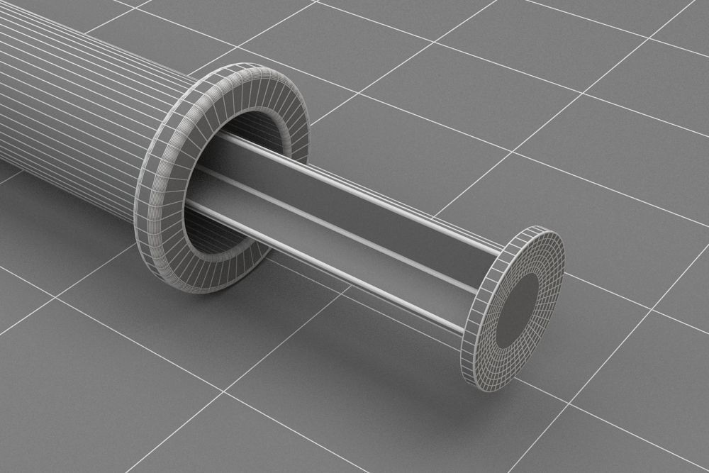 Syringe injection 3D model_9