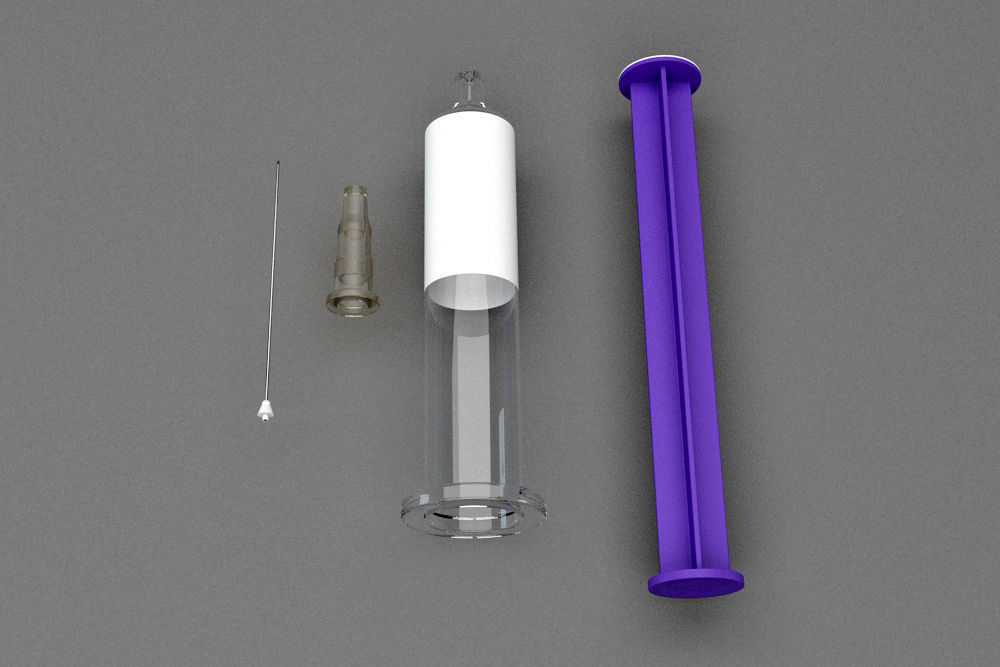 Syringe injection 3D model_1