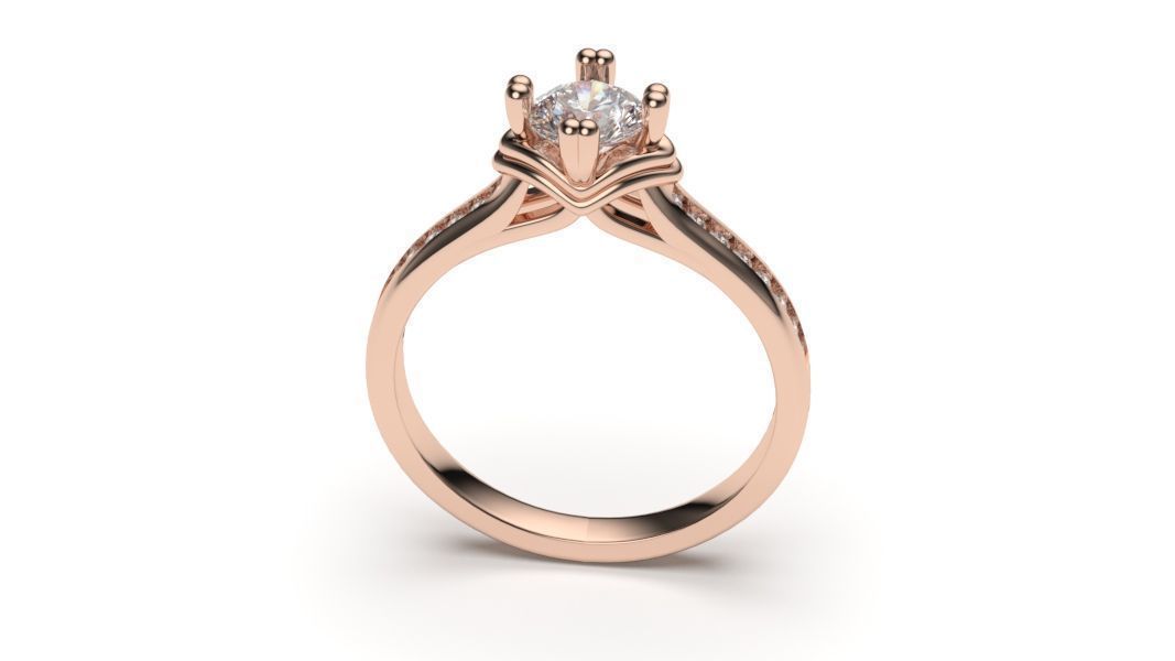  solitaire with ring sizes  8 part S35  3D print model_7