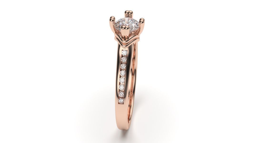  solitaire with ring sizes  8 part S35  3D print model_4