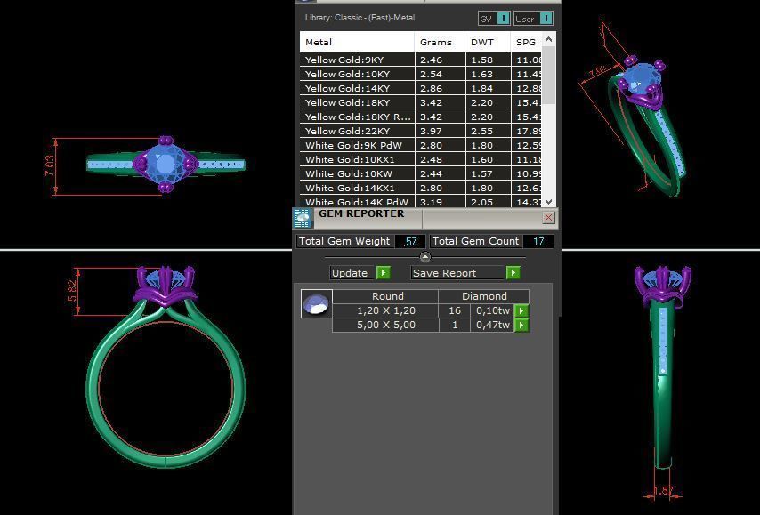  solitaire with ring sizes  8 part S35  3D print model_12