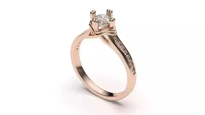  solitaire with ring sizes  8 part S35  3D print model