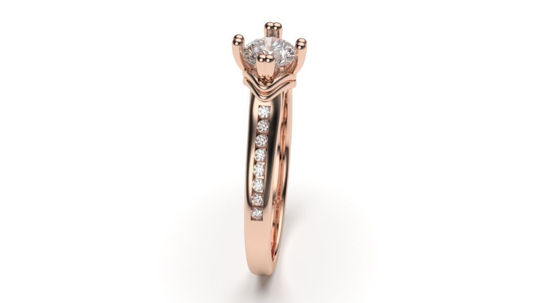  solitaire with ring sizes  8 part S35  3D print model_10