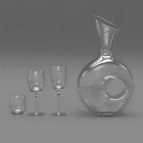 Wine Carafe and Glasses