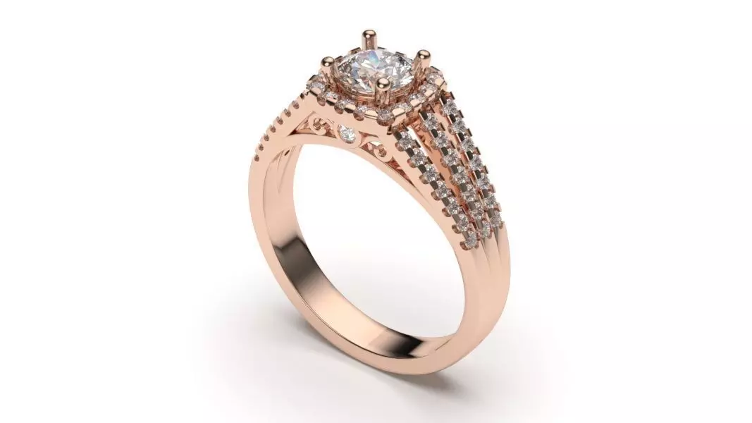 solitaire with ring sizes 8 part S37 3D print model