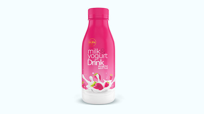Yogurt Milk Bottle  3D model 3