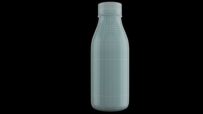 Yogurt Milk Bottle  3D model 6