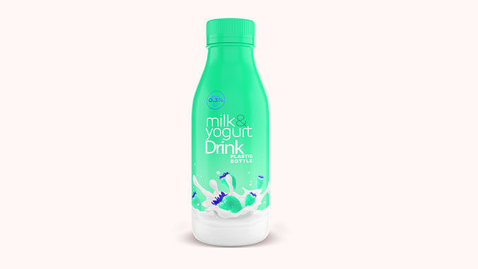 Yogurt Milk Bottle  3D model 5