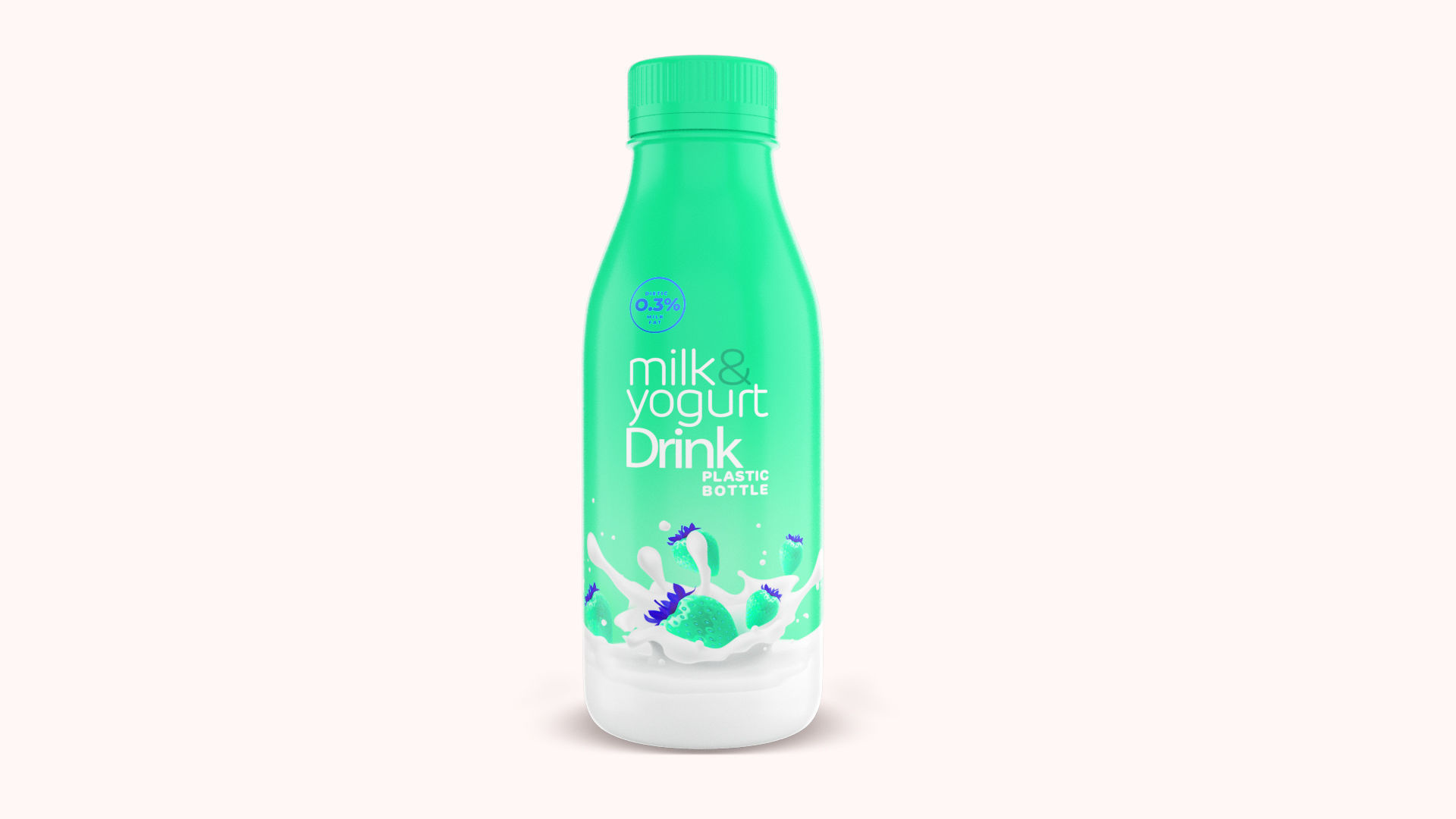 Yogurt Milk Bottle  3D model_4