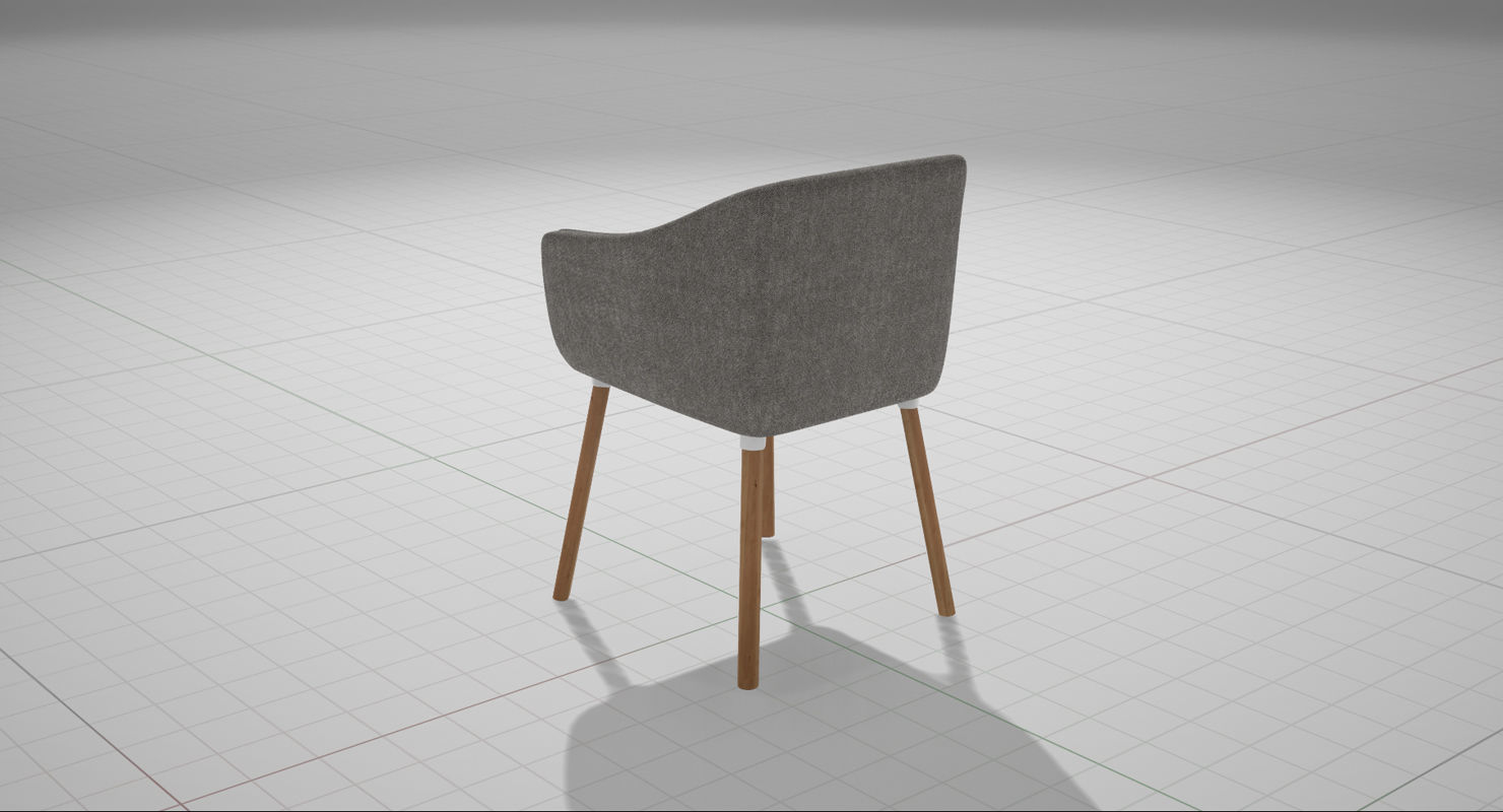 Dune Chair UE4 Low-poly 3D model_5