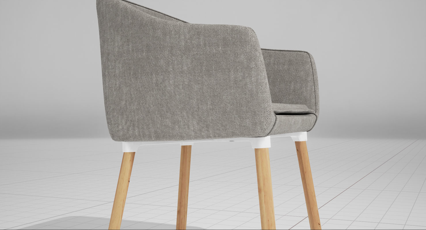 Dune Chair UE4 Low-poly 3D model_9