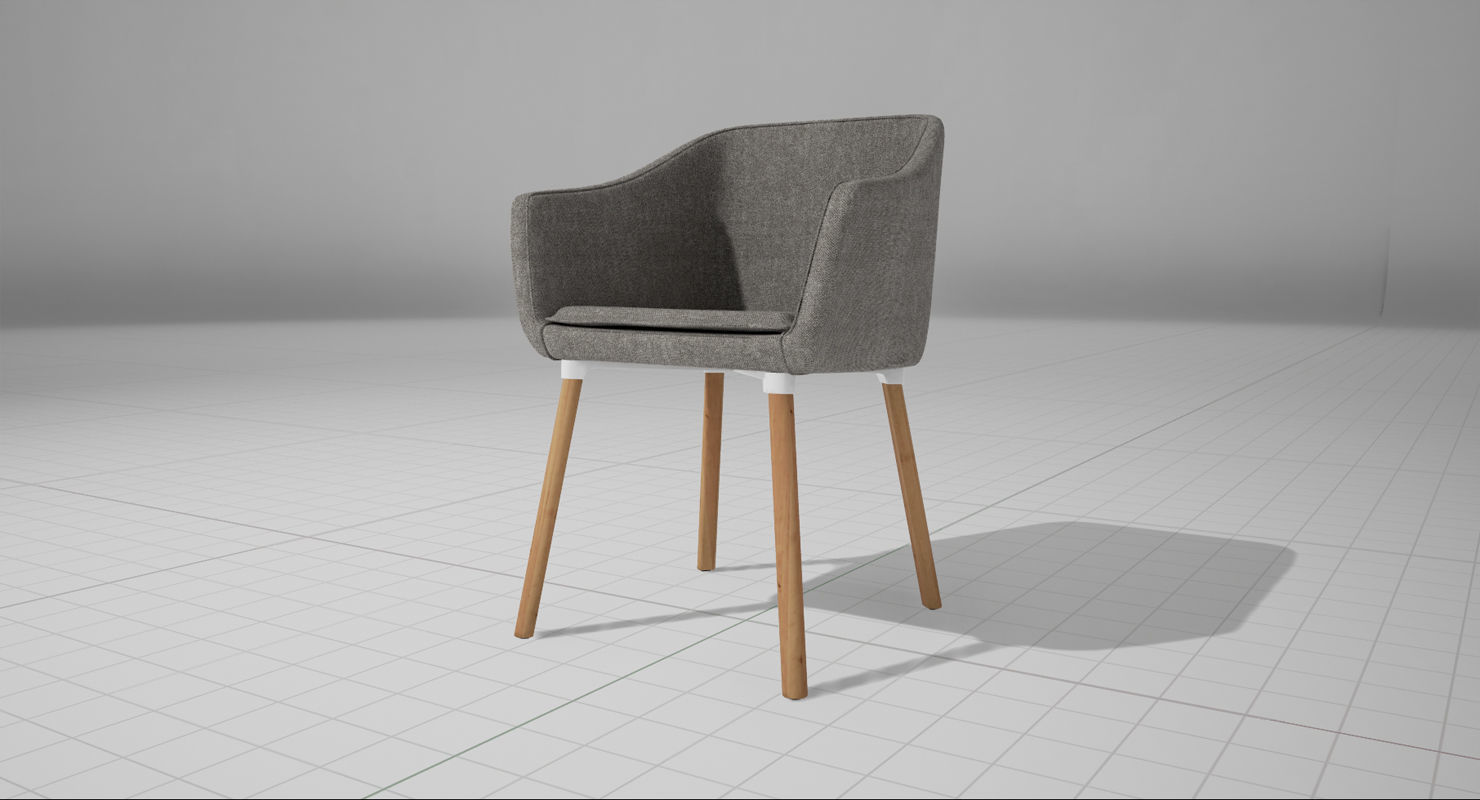 Dune Chair UE4 Low-poly 3D model_7