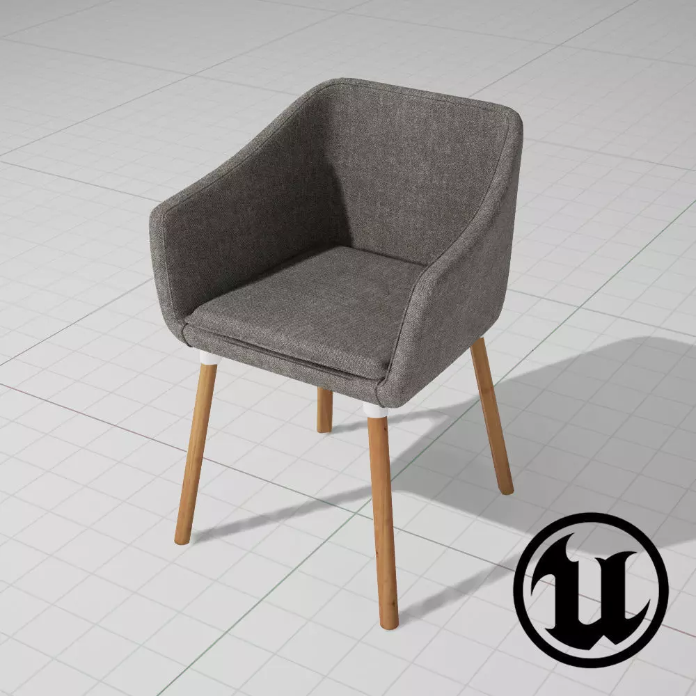 Dune Chair UE4 Low-poly 3D model_0