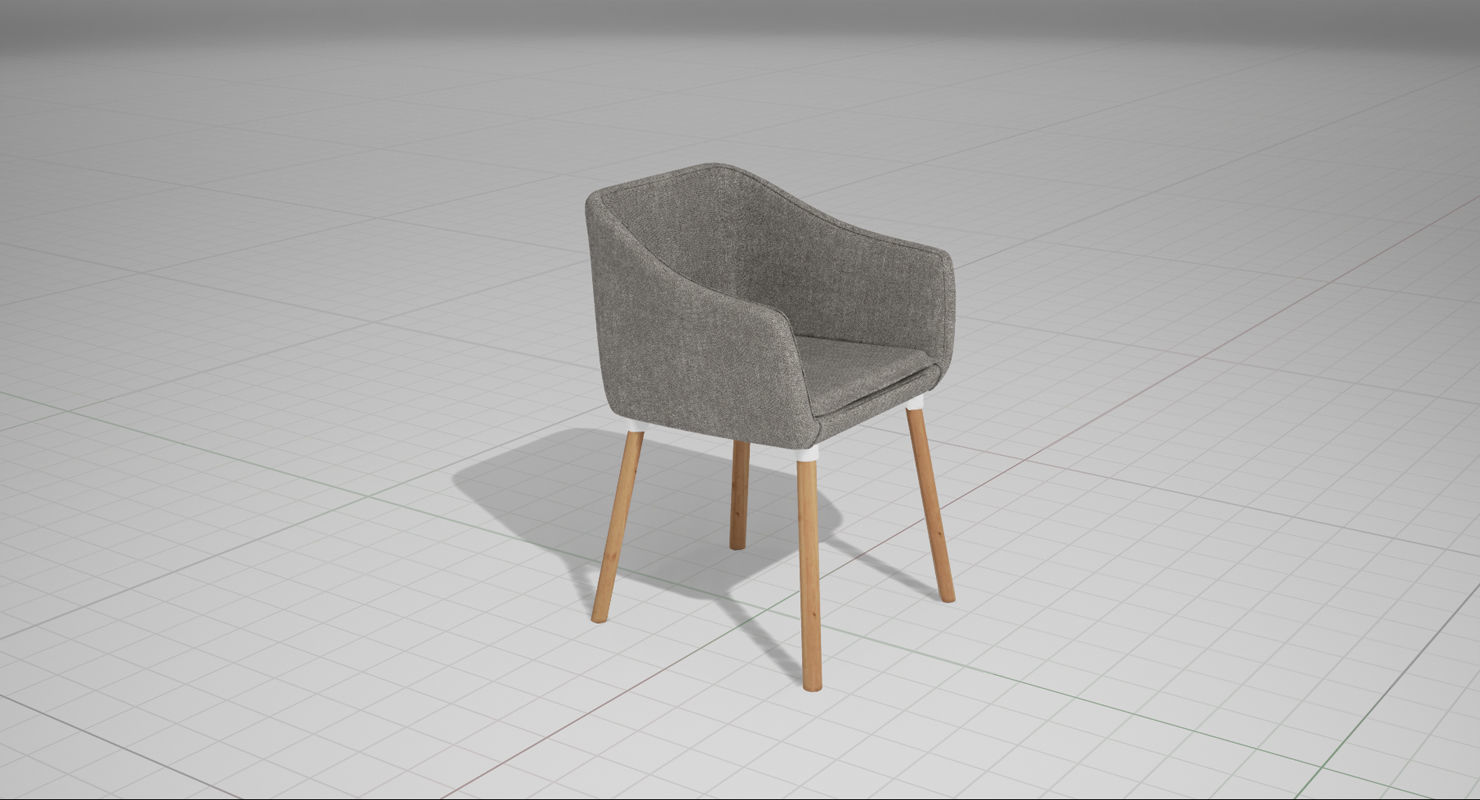 Dune Chair UE4 Low-poly 3D model_4