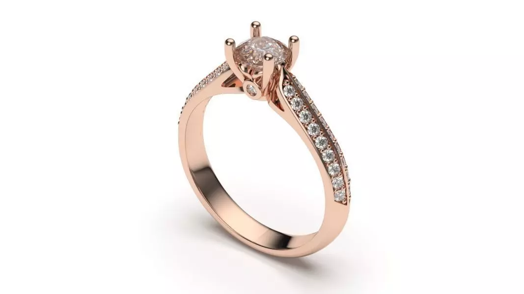 solitaire with ring sizes 8 part S39 3D print model
