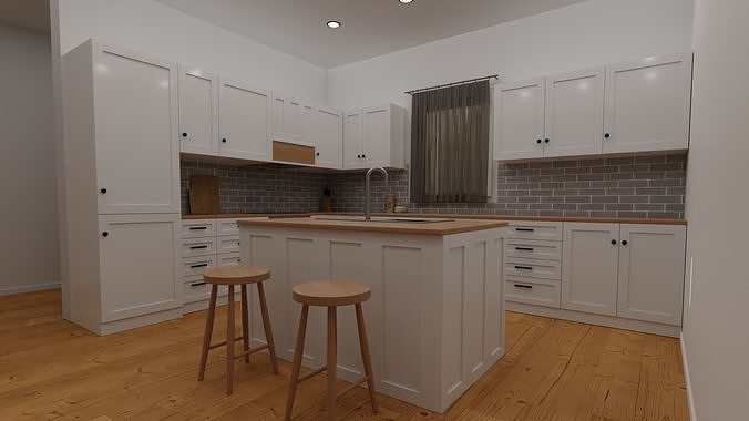 Modern kitchen Free 3D model