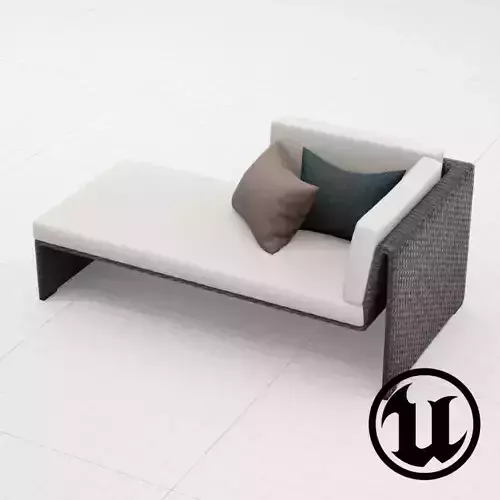 Dedon Slimline Lounge 001 UE4 Low-poly 3D model