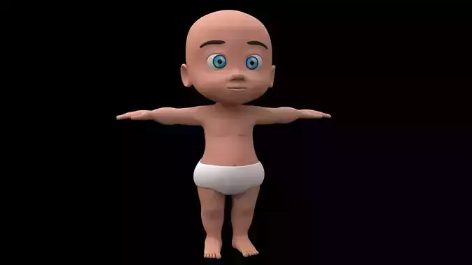 Baby Character 3D Model