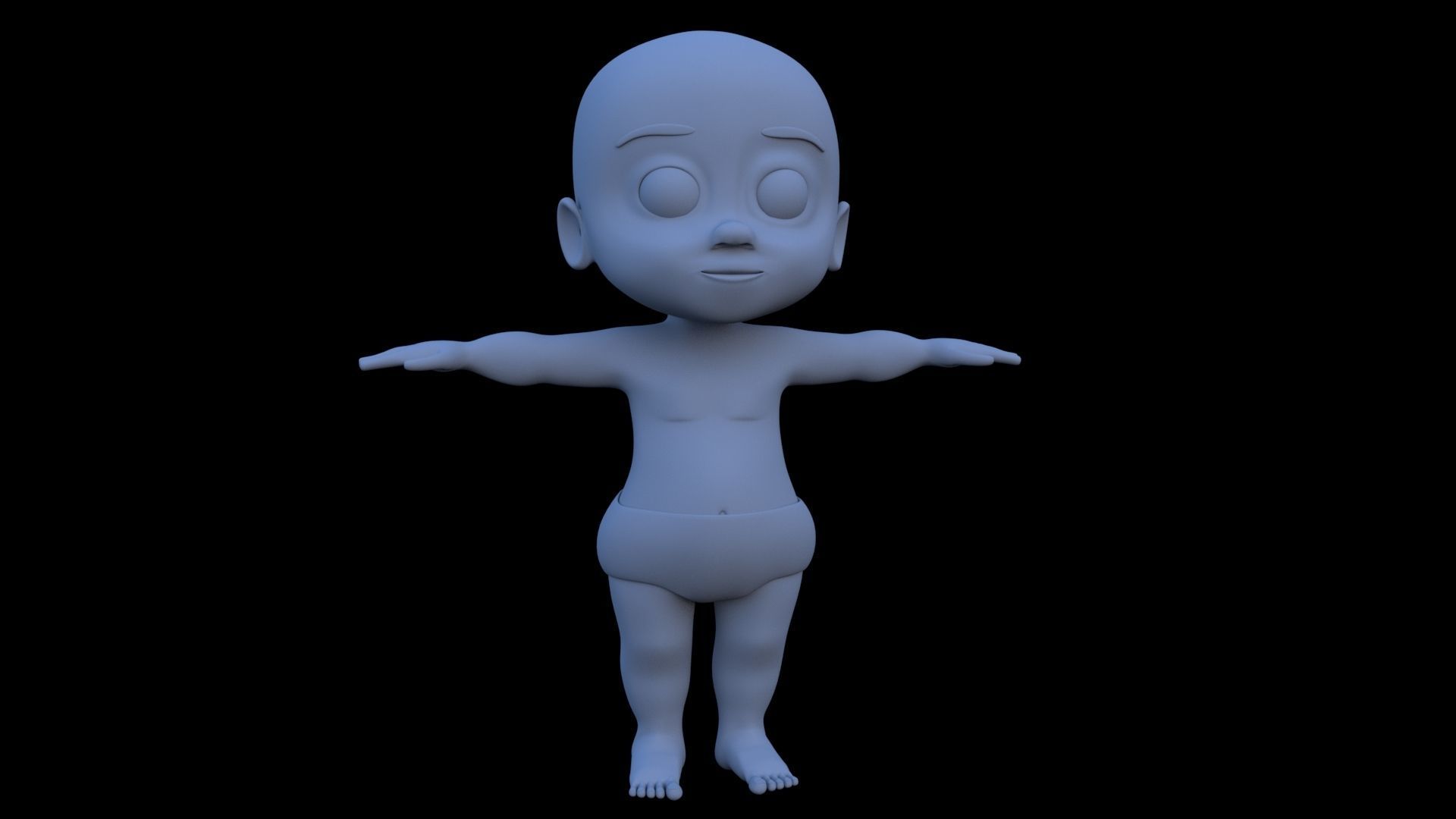 Baby Character 3D Model Low-poly 3D model_4